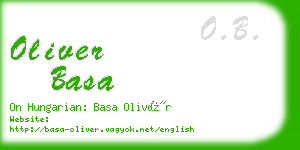 oliver basa business card